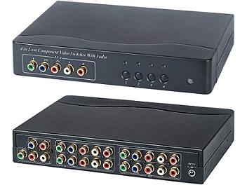 Globalmediapro Y-305A 4x2 Component Video Switcher with Audio