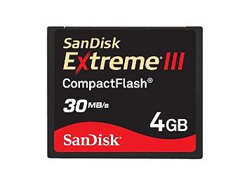 SanDisk 4GB Extreme III CompactFlash Card (pack 10 pcs)