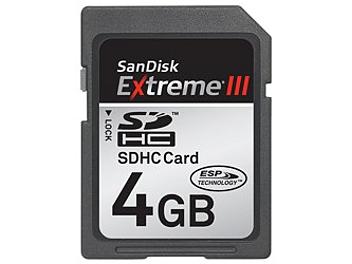 SanDisk 4GB Extreme III Class-6 SDHC Card 20MB/s (pack 10 pcs)