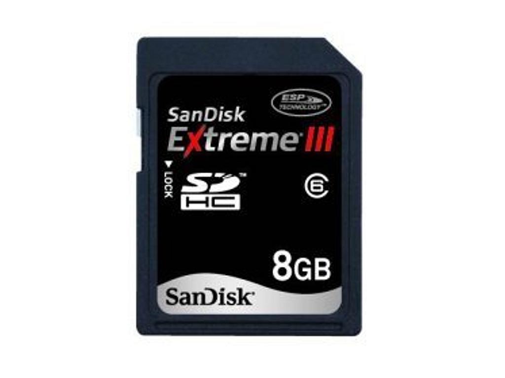 implicit Invest Do housework SanDisk 8GB Extreme III Class-6 SDHC Card 20MB/s (pack 10 pcs)
