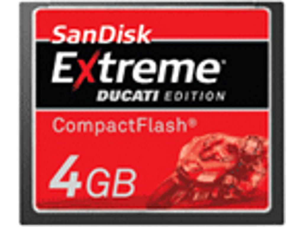 サンディスク コンパクトフラッシュ 4GB EXTREME DUCATI　01 SanDisk 4GB Extreme Ducati Edition CompactFlash Card (pack 10 pcs)