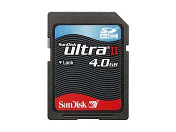 SanDisk 4GB Ultra II Class-4 SDHC Plus Memory Card (pack 100 pcs)