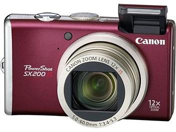 Canon PowerShot SX200 IS Digital Camera - Red