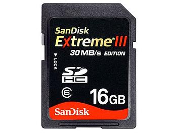 SanDisk 16GB Extreme III Class-6 SDHC Card 30MB/s (pack 25 pcs)