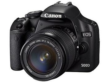 Canon EOS-500D DSLR Camera with Canon EF-S 18-55mm IS Lens