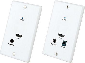 Globalmediapro SCT HW01 Wall Plate HDMI and IR Repeater CAT5 Extender (Transmitter and Receiver)