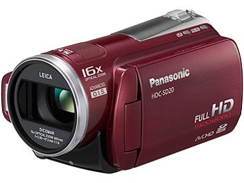 Panasonic HDC-SD20 HD Camcorder PAL - Red