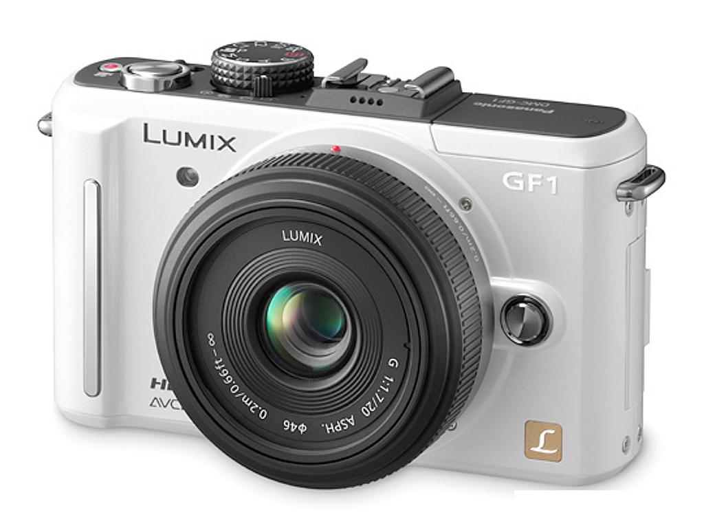Panasonic Lumix DMC-GF1 Camera PAL Kit with 20mm Lens - White