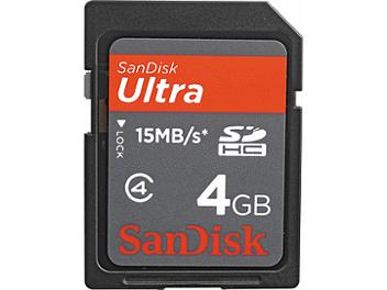 SanDisk 4GB Ultra Class-4 SDHC Memory Card 15MB/s (pack 10 pcs)