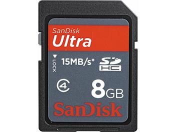 SanDisk 8GB Ultra Class-4 SDHC Memory Card 15MB/s (pack 25 pcs)