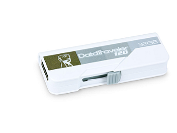 Kingston 32GB DataTraveler 120 USB Flash Drive - White (pack 2 pcs)