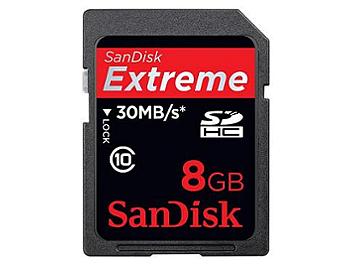 Sandisk 8GB Extreme Class-10 SDHC Card 30MB/s (pack 5 pcs)