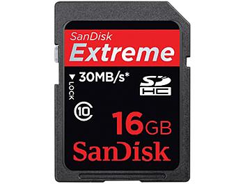 SanDisk 16GB Extreme Class-10 SDHC Memory Card 30MB/s (pack 5 pcs)