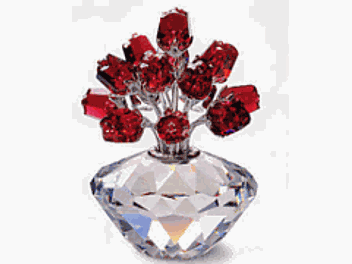 Swarovski 283394 Roses of Vase Jubilee Edition 2001 - Vintage Collector's Items