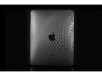 iLuv ICC802Blk iPad Case with Dot Wave Pattern - Black