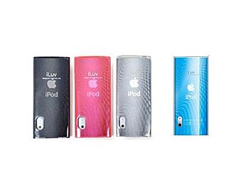 iLuv ICC309 iPod Case with Wave Pattern - 4 Colors Set (Black, Blue, Pink, White)
