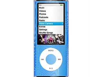 iLuv ICC308BLU Hard Shell wtih Aluminum Frong iPod Case - Blue
