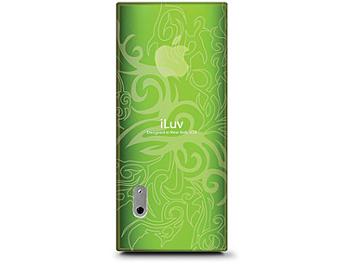 iLuv ICC310GRN Soft TPU Case with Flame Pattern iPod Case - Green