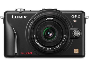 Panasonic Lumix DMC-GF2 Camera PAL Kit with 20mm Lens - Black