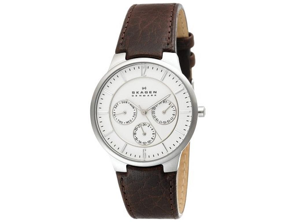 Leather skagen watches men store