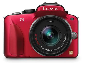 Panasonic Lumix DMC-G3 Camera PAL Kit with 14-42mm Lens - Red