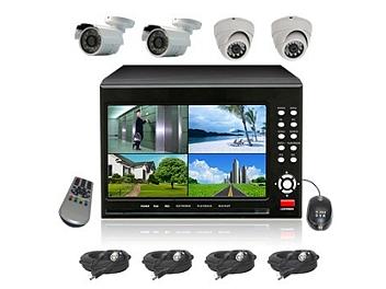 Senview D2104B-WDK1 4-Channel DVR with 7-inch LCD & Camera Kit PAL