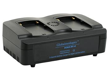 Globalmediapro SCQ2-DC-U 2-channel Charger + 2 x DCU65 Battery 65Wh with D-Tap + DCUF3 Adapter