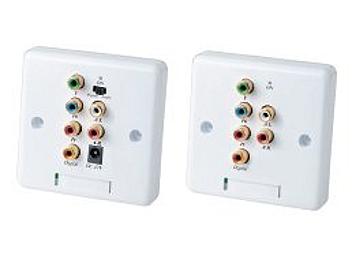 Globalmediapro SCT YW02HA Wall Plate Active Component Video and Stereo Audio CAT5 Extender (Transmitter and Receiver)