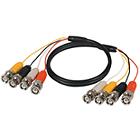 Globalmediapro SCT WC414-200 2m 4 BNC Male to 4 BNC Male Cable