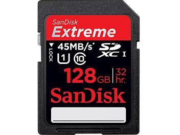 Sandisk 128GB Extreme Class-10 SDXC Memory Card 45MB/s