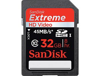 Sandisk 32GB Extreme Class-10 SDHC Memory Card UHS-1