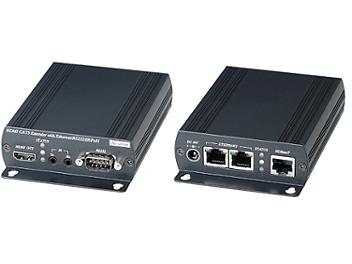 Globalmediapro SCT HE02P 4K HDMI CAT5 HDBaseT Extender with Ethernet, RS232, IR, PoH (Transmitter and Receiver)