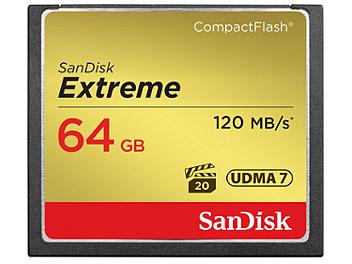 SanDisk 64GB Extreme CompactFlash Memory Card 120MB/s (pack 2 pcs)