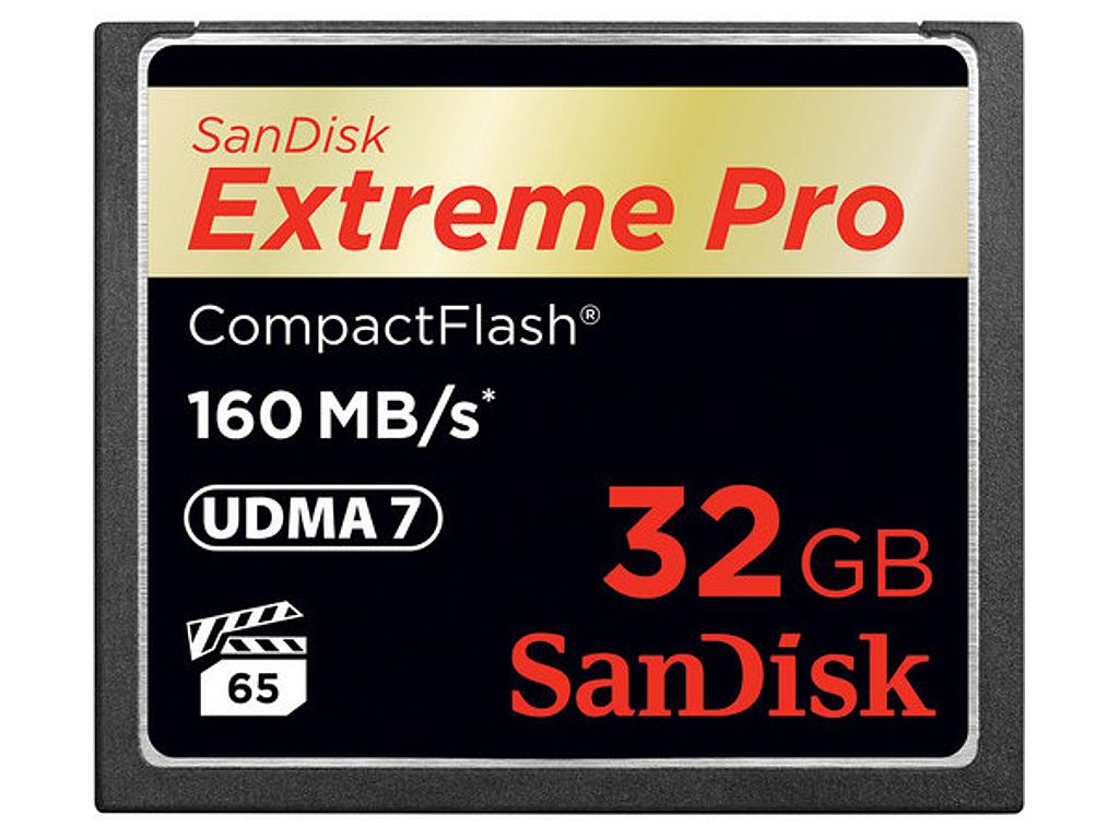 SanDisk 32GB Extreme Pro CompactFlash Memory Card 160MB/s (pack 2 pcs)