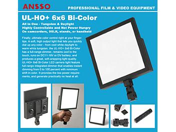 Ansso UL-HO+ 6x6 Bi-Color U Camera Light with BP-U Mount