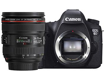 Canon EOS-6D DSLR Camera with Canon EF 24-70mm F4L IS USM Lens