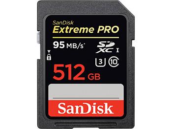 SanDisk 512GB Extreme Pro UHS-1 U1 SDXC Memory Card 95MB/s