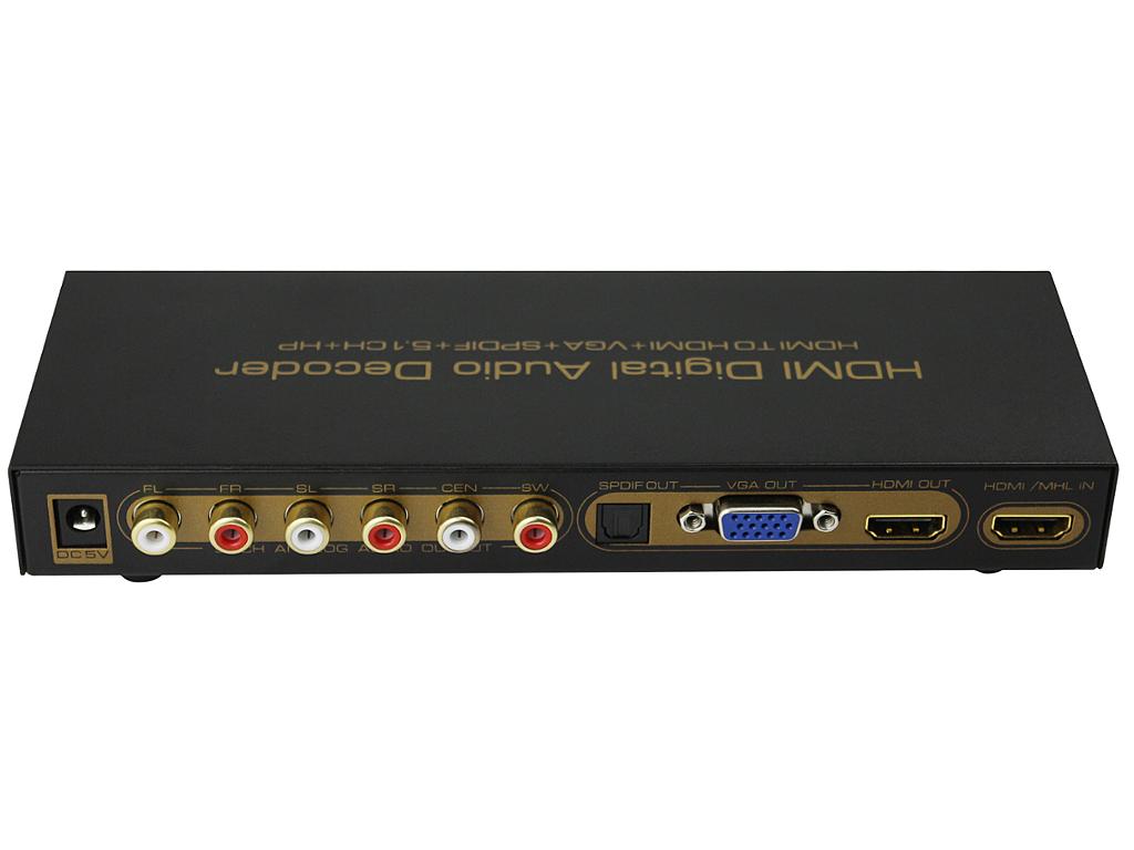 ViewHD HDMI Audio Extractor with 5.1CH Decoder + Audio EDID