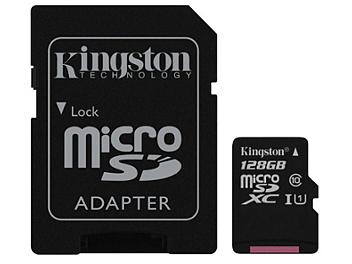 Kingston 128GB UHS-1 microSDXC Memory Card with SD Adapter (Class 10)