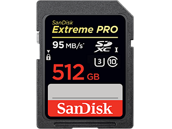 SanDisk 512GB Extreme Pro UHS-1 U3 SDXC Memory Card 95MB/s