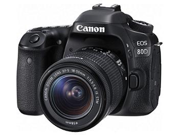 Canon EOS-80D DSLR Camera with Canon EF-S 18-55mm Lens