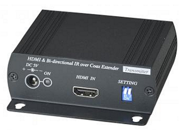 Globalmediapro SCT HE01CI HDMI and Bi-directional IR Coaxial Extender (Transmitter and Receiver)