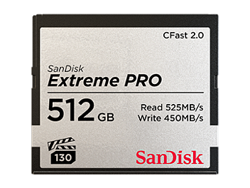 SanDisk 512GB Extreme Pro CFast 2.0 Memory Card 525MB/s