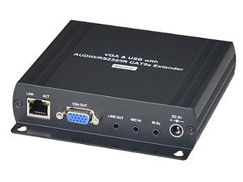 Globalmediapro SCT VKM04 VGA CAT5e KVM Extender with USB, Audio, RS232, IR